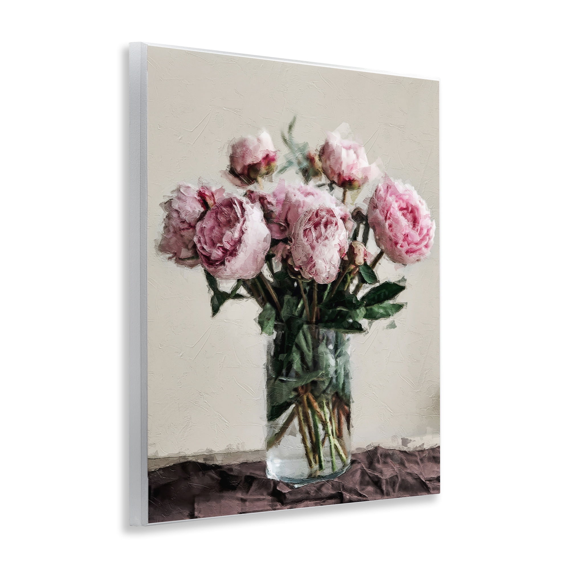Stupell Industries Jar Of Roses Botanical & Floral Painting Unframed Art Print Wall Art, 11 x 14