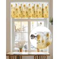 thumbnail image 7 of Sunflower Valances for Windows Summer Flower Yellow Plant Gradient Background Valance Rod Pocket Short Window Treatments Curtains for Kitchen Bathroom Living Room Bedroom, 60 x 18 Inch, 7 of 7