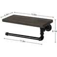 thumbnail image 2 of Paper Towel Holder with Shelf, Wall-Mounted Toilet Paper Holder Industrial Pipe Vintage Farmhouse Towel Dispenser, Black, 2 of 3