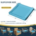 thumbnail image 2 of Kimunuk 2Pcs Outdoor Chair Cushions Slipcovers, 22" x 22" Replacement Waterproof Non-Slip Patio Seat Cushion Covers with Handle,Lake Blue, 2 of 7