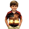 thumbnail image 4 of Elegyee Boys Independence Day Shirt Casual Buttons Up Graphic Short Sleeve Shirt, Sizes 5-17, 4 of 4