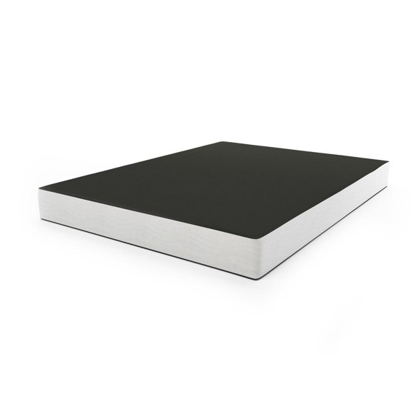 CorLiving Ready-to-Assemble Black and White Fabric Covered Full Size Metal Frame Standard Box Spring
