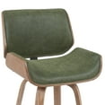 thumbnail image 5 of Armen Living Swivel Bar Stool with White Wash Finished Wood and Vintage Green Upholstery, 5 of 5