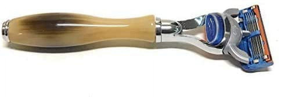 GBS Premium Horn Chrome Handle 5-Blade Safety Shaving Razor for Men