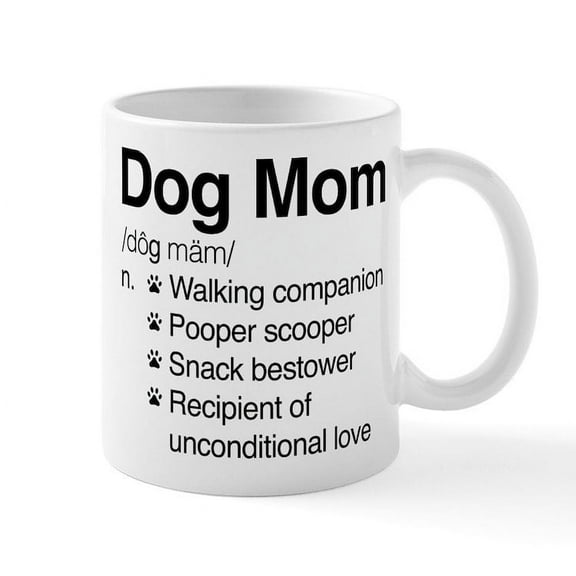 CafePress - Dog Mom Mug - 11 oz Ceramic Mug - Novelty Coffee Tea Cup
