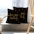 thumbnail image 6 of LALILO Throw Pillow Covers You Gold Glittering Lettering With Polka Dots Cushion Cover 18" x 18", 2 Pack, 6 of 6