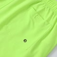 thumbnail image 5 of TANBOM Men's Stylish Polyester Three Beach Shorts Lightweight Breathable Comfortable Adjustable Drawstring Fluorescent Green S, 5 of 5