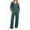 Grass Green, variant on UVN Outfit Sets for Women Two Piece Sets Winter Casual Long Sleeve Tops and Long Pants Lounge Sets Ribbed Knit Pajama Sets with Pockets