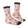 thumbnail image 5 of Yiaed Gingerbread Houses Pink Wonderland Print Crew Socks for Boys Girl Crew Athletic Half Sport Running Breathable Socks Lightweight Stretch Kid's Socks, 5 of 7