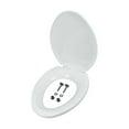 thumbnail image 6 of Toilet Part Elongated Toilet Bowl, Porcelain w/Plastic Slow Close No slam Seat Renovator's Supply, White, 6 of 10