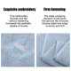 thumbnail image 4 of Toalla de baño – Toalla facial, diseño bordado para el clima, algodón grueso de 32 hijos, suave absorbente, blanco rosado azulado marrón, 1 pc, 29,13 x 13,39 in, 4 of 6