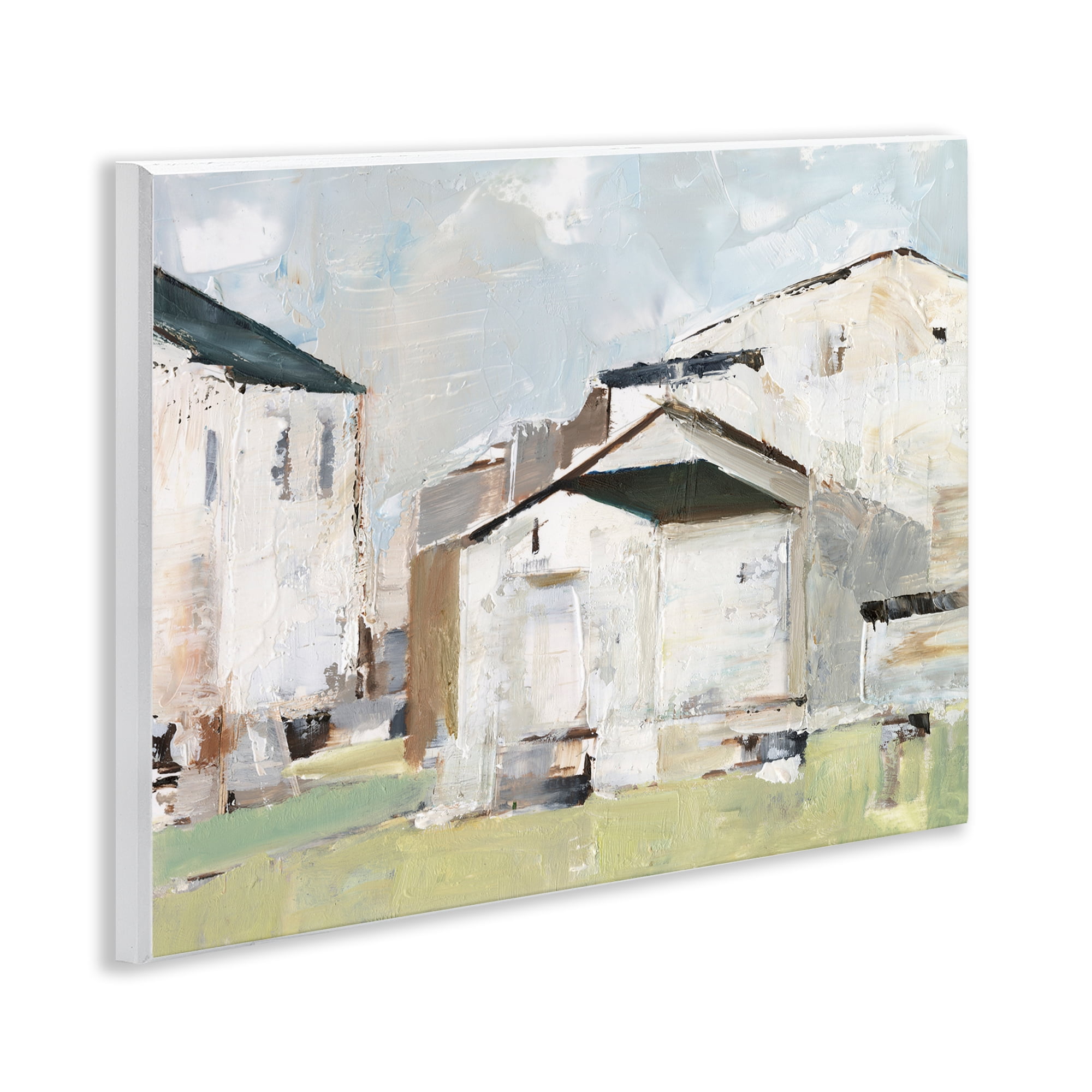 Stupell Industries Brushed Farm Houses Scenic & Cityscapes Painting Unframed Art Print Wall Art, 14 x 11
