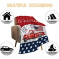 thumbnail image 4 of American Flag Throw Blanket Patriotic 4th of July Memorial Day Fourth of July Throw Blanket for Couch Sofa Bed Soft Fleece Blankets Stars and Stripes Red White Blue Veteran Blanket 50x60, 4 of 5