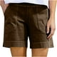 thumbnail image 2 of Pantalones cortos casuales de verano de algodón liso con bolsillos para mujer de Augper, 2 of 6