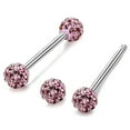 thumbnail image 4 of jiaroswwei 1/4Pcs Rhinestone Round Ball Tongue Nose Stud Nipple Lip Piercing Women Jewelry, 4 of 7