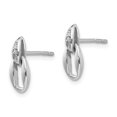 thumbnail image 2 of Primal Silver Sterling Silver 0.02 Cttw Diamond Post Earrings, 2 of 5