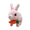 thumbnail image 3 of eléctrico Juguete Realista Juguete de conejo encantador, regalos de Pascua Animales de peluche Conejo de felpa para niños Niñas Niñas Rosa, 3 of 7