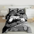 thumbnail image 2 of Feelyou Cartoon Grey Gamepad Bedding Comforter Set for Kids, Modern Video Game Twin Comforter Sets, Game Gonsole Reversible Bedding Set, Microfiber Bedroom Decor, 2pcs, 2 of 8