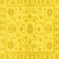 thumbnail image 1 of Ahgly Company Indoor Square Oriental Yellow Traditional Area Rugs, 6' Square, 1 of 4