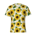 thumbnail image 3 of Naloa Sunflowers Men's T-Shirt Sport T-shirt Men's Basic Tee Casual Men's Shirt, Round Neck, Short Sleeves - XX-Large, 3 of 5