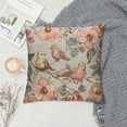 thumbnail image 2 of Leisuo Decorative Pillow Covers, Floral Bird Throw Pillow Covers with Edge, Farmhouse Cushion Cover, Vintage Pillow Case for Couch Bed Sofa Living Room White, 2 of 5