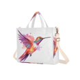 thumbnail image 2 of Bird Colorful Corduroy Tote Bag Handbag Large Messenger Bag Shoulder Crossbody Zipper Bag Purse, 2 of 8