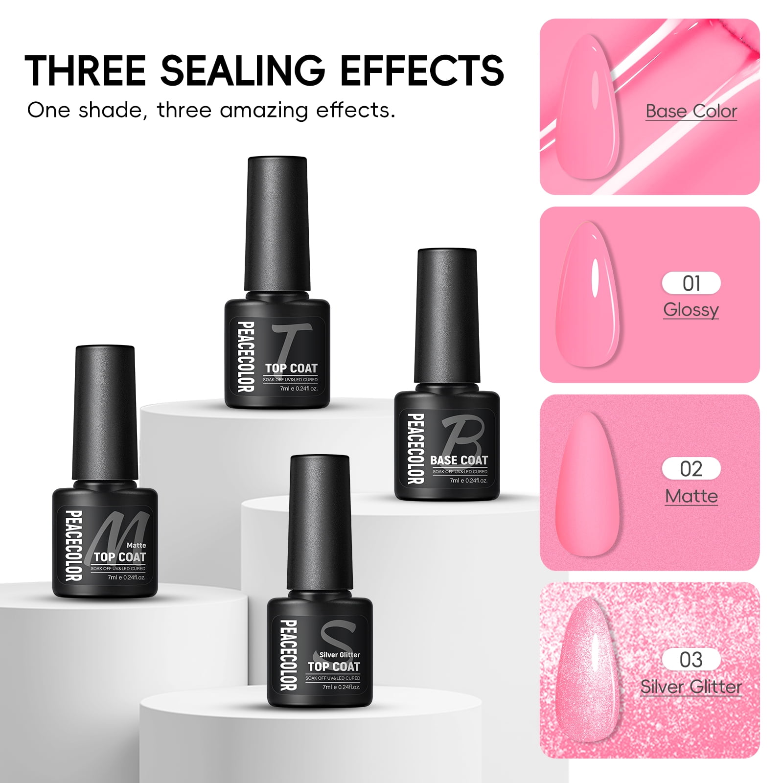 40PC Gel Nail Polish Kit with U V Lamp and Drill, White Black Red Blue Green 22Colors Gel Polish Set with Glossy Matte Glitter Soak Off Top Coat DIY Gifts for Women