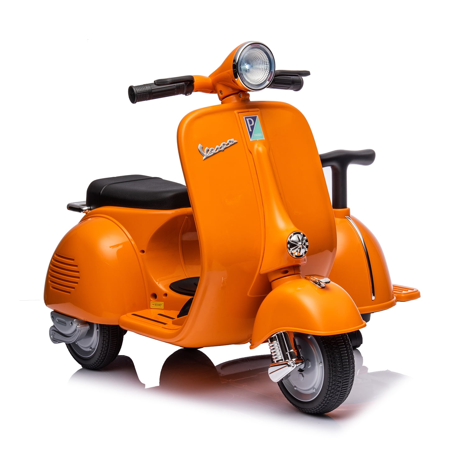 CIPACHO 6V Licensed Vespa Scooter Ride On Motorcycle for Kids, 3-Wheel Electric Kids Car for 3-8, Orange CIPACHO 6V Licensed Vespa Scooter Ride On Motorcycle for Kids, 3-Wheel Electric Kids Car for 3-8, Orange