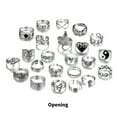 thumbnail image 5 of 24pcs Y2K Gothic Rings Set for Women and Men Silver Punk Grunge Vintage Jewelry with Heart Snake Flower Designs, 5 of 9