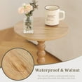 thumbnail image 6 of Syvvy Small Side Table, Drink Table for Small Spaces, Modern Accent Table Martini Table with Solid Wood Leg, Round End Tables Living Room for Bedroom and Office (Rustic Walnut), 6 of 7
