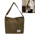 thumbnail image 5 of Yucurem Women Corduroy Shoulder Bag Casual Retro Tote Handbag Shopping Hobo Bag(green) Fashion shoulder bag (Green), 5 of 10