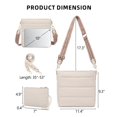thumbnail image 2 of Monedero BAVERGE, acolchado, bandolera con hombros holgados, color beige, 2 of 6