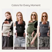 Bc Babycare CocoonGo Breathable Olive Green Baby Carrier for Newborn Toddler (7-44 lbs) - Ergonomic,Hip Support,Compact Foldable