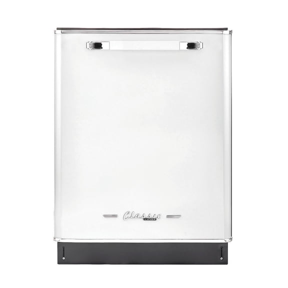 Unique Appliances Classic Retro 24" 14 Place Settings Built-in Dishwasher, Marshmallow White