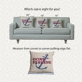thumbnail image 6 of 18" x 18" Simply Daisy Gone Fishing Indoor/Outdoor Pillow, Maroon Red Qty 1, 6 of 6