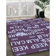 thumbnail image 3 of Ahgly Company Machine Washable Indoor Square Transitional Purple Jam Purple Area Rugs, 4' Square, 3 of 7