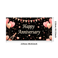 thumbnail image 3 of Anniversary Celebration Backdrop Banner Party Decorations Photography Props Event Background Home Decor Supplies Happy Anniversary Decor, 3 of 4