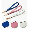 thumbnail image 4 of EeaseCA Multi-function Genuine Leather Gold Buckle Wrist Strap Hand Strap with Lock Replacement Hands-free Wristlet for Wallets Keychain Clutch (Pattern 3), 4 of 7