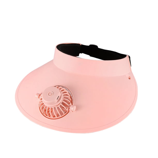 Sombrero para el sol con ventilador de carga USB, protección solar, parasol para viajes al aire libre, equitación, playa, sombrero para el sol vacío, ventilador silencioso, ventilador portátil