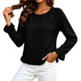 thumbnail image 6 of jjayotai Womens Long Sleeve Shitrs Fall Tshirts Ruffle Flowy Crew Neck Dressy Casual Blouses 2026 Trendy Cute Work Outfits, 6 of 6