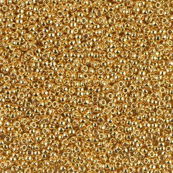 24Kt Gold Plated Miyuki Seed Beads 15/0 15-9191-TB