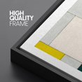 thumbnail image 4 of PixonSign Framed Canvas Print Wall Art Vantongerloo Mid-Century Color Blocks Abstract Shapes Illustrations Fine Art Decorative Minimalist Relax/Calm for Living Room, Bedroom, Office - 24"x36" Black, 4 of 5