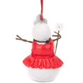 thumbnail image 3 of Elanze Designs - Princess Snowgirl White and Red 4 inch Resin Stone Christmas Figurine Ornament, 3 of 5