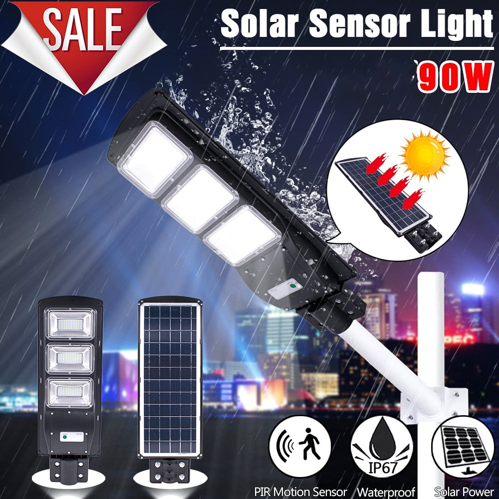 60W 90W Super Bright Solar Street Light, Waterproof IP67 Wall Garden