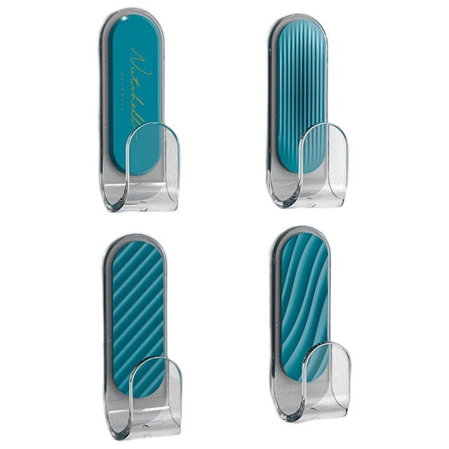LCXmlly Seamless Hooks 4Pcs Wall Racks Punch free Wall Mounted Strong Adhesion proof High Load bearing Organization Waterproof Kitchen Storage