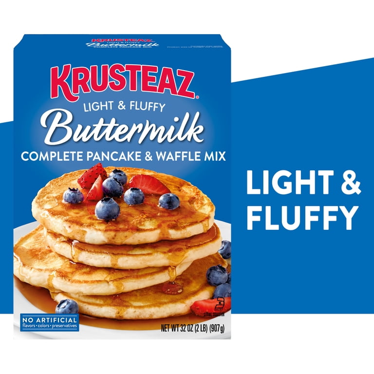 Krusteaz, Light and Fluffy Buttermilk Pancake Mix, 32 oz - Walmart.com