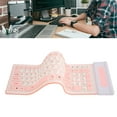 thumbnail image 3 of Foldable Silicone Keyboard,  USB Soft Silicone Silent Keyboard, Waterproof And Dustproof, Flexible Foldable And Roll Up Keyboard For Notebook PC Laptop, 3 of 8