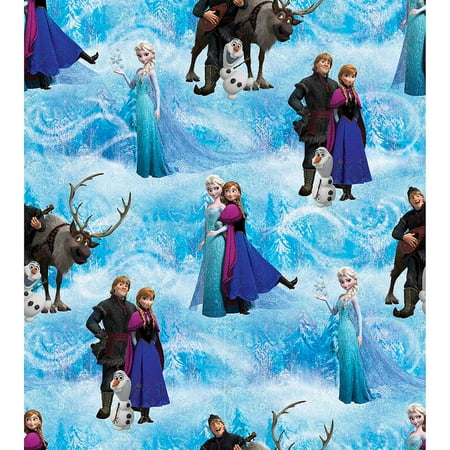 Disney Frozen Character Scenic, Cotton, Blue, 44/45