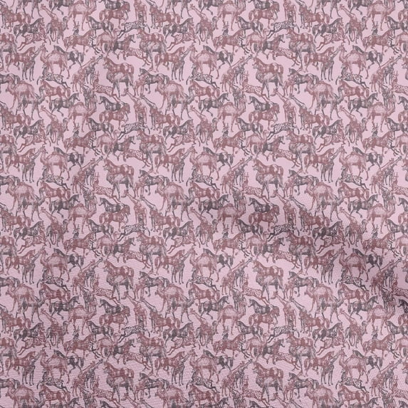oneOone Georgette Viscose Light Pink Fabric Print Craft Projects Decor Fabric Printed By The Yard 42 Inch Wide