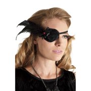 Western Fashion 63043 Sequin Feather Eyepatch, Black